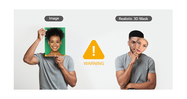LG Thermal Sensing Terminal can discern the pictures of faces or realistic 3D masks. 